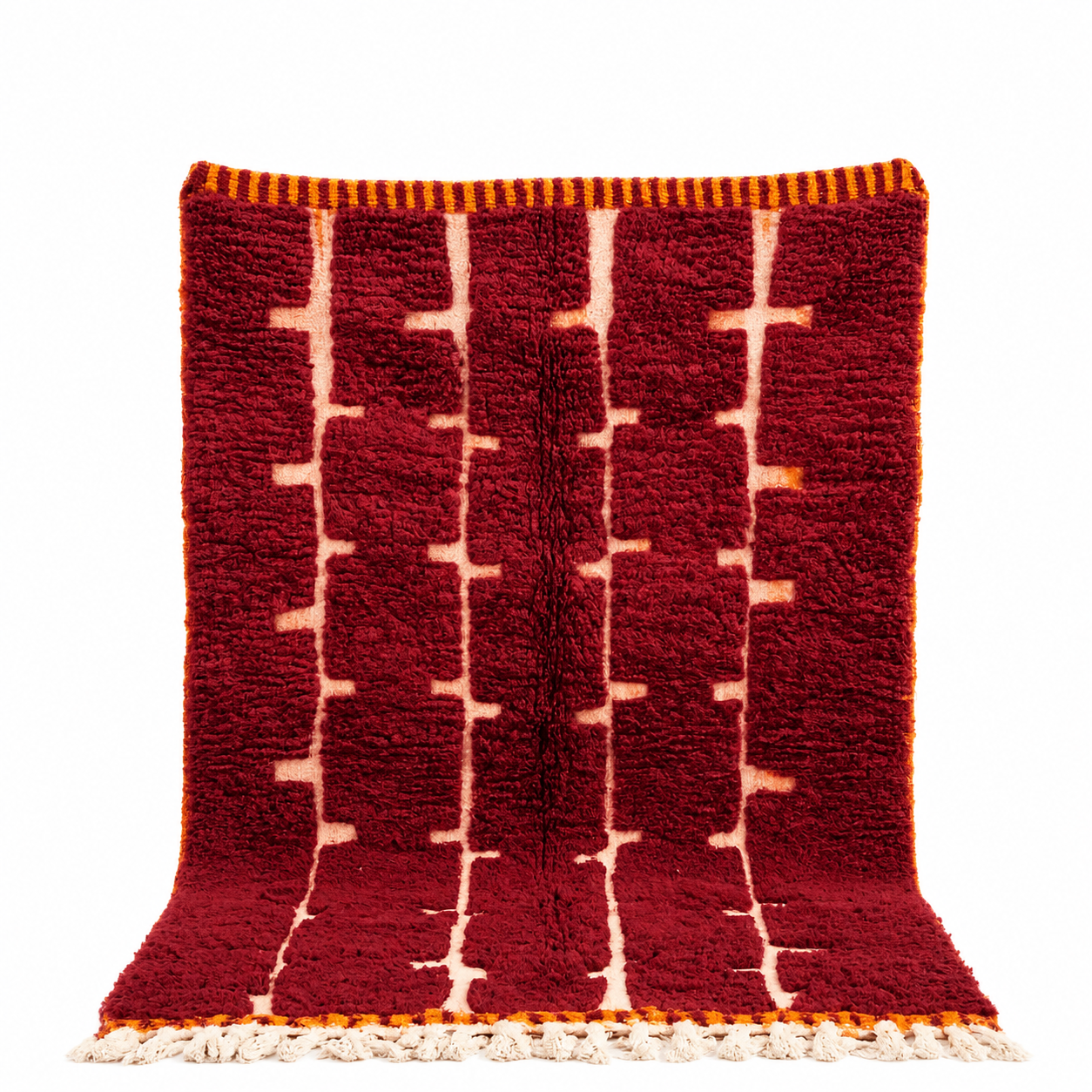 Tapis Bordeaux Moderne Amazigh